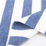 Dye Striped Knit Fabric Spring Skin Friendly Blue And White For Sweatshirt
