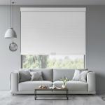 100% Polyester Semi Blackout Roman Roller Shades For Window Treatment