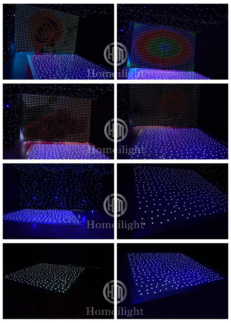 Hot Sale White Black LED Starlit Dance Floor For Birthday Parties Wedding Entertainment Disco Stage
