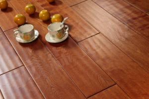 China handscraped birch solid hardwood flooring, different grades available factory