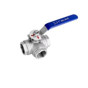 Tee Type Function Q14/15f 3 Way Ball Valve with G/NPT/BSPT/Bsp Thread Manual