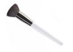 Girl Makeup Use Profession Bronze Buffer Makeup Brush With White Handle
