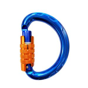 China Other Aluminum Carabiner Customized D-shaped Lock for Climbing Equipment factory
