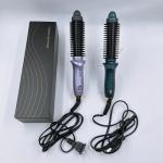 Black Electric Hot Comb Brush PTC Heating Wave Fast Styling Curling Iron