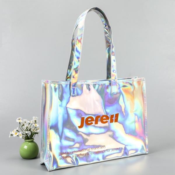 Custom Plastic Tote Bag With Handles Clear Beach Bags Transparent Stadium Bag