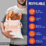 Reusable Bread Bags For Homemade Bread Storage ECO Bread Freezer Bag - Sourdough