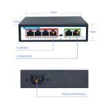 OEM ODM factory network 24v poe switch 4*10/100mbps POE port,2*10/100mbps UP