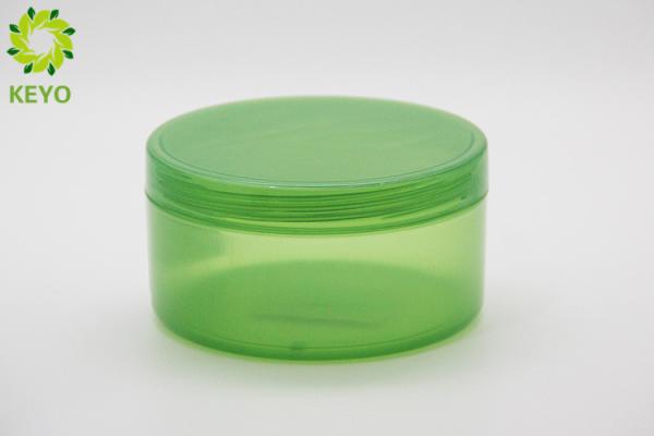Green Color Round Plastic Body Butter Containers , 150g Wide Mouth Body Cream