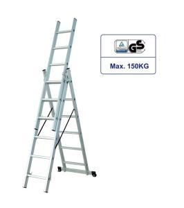 China Outdoor Aluminum Extension Ladder Home Use 3x6 Aluminium Stool Ladder factory
