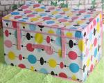 Customized Foldable Lamination Non Woven Storage box /bins , Pink / Yellow /