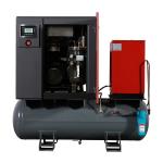 7bar -16bar pressure screw compressors combined with air tank and air dryer 7