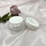 Versatile Square Plastic Cosmetic Jars Cream Packaging 15g 30g 50g With Round