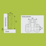OEM manufacturer in china cabinet hardware 40 cup two way hinge