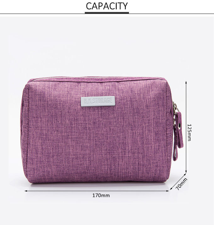 Hot Sale Pure Color Blank Custom Logo Women Cosmetic Bag With Zipper