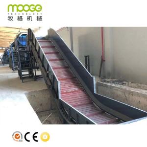 China Waste Plastic Chain Conveyor Machine Belt System Rubber For Plastic Crusher Machine factory