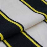 Plain Yarn Dyed Cotton Fabric , Striped Double Knit Fabric For Long Sleeved