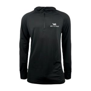 China Polyester/Elastane Sportswear Lightweight Custom Printing Comfy Half Zipper Promo Hoodie factory