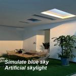 Wall Mount Fake Window Light with Circadian Rhythm 110-240V 8000 Lumen 70000h
