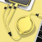 Telescopic ABS 3 In 1 Mobile Phones Accessories Charging Cable