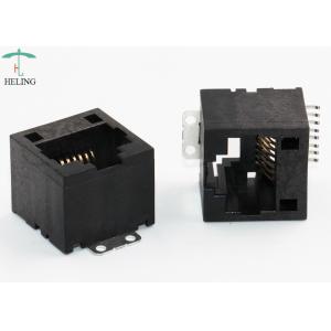 China Black Housing RJ45 Vertical Connector No - Shielding Shell For Hubs / Router on sale China Black Housing RJ45 Vertical Connector No - Shielding Shell For Hubs / Router on sale