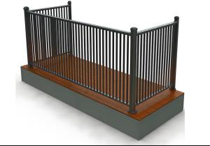 China Customizable Aluminum Safety Handrails Weather Resistant Low Maintenance Solution factory