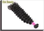 Hot Beauty Brazilian Vrigin Human Hair Extensions Deep Wave , Natural Black