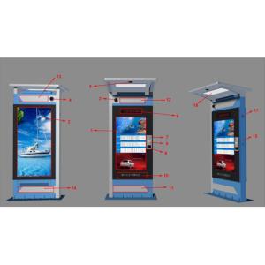 Multi Function Bus Stop Digital Signage Floor Standing Installation