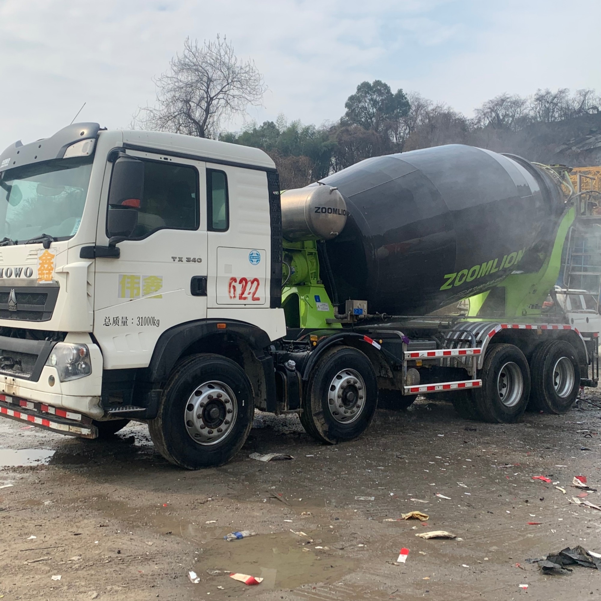 Used Zoomlion 12 Cbm 14 Cbm 16 Cbm 18 Cbm Concrete Mixer Truck Used Concrete Mixer