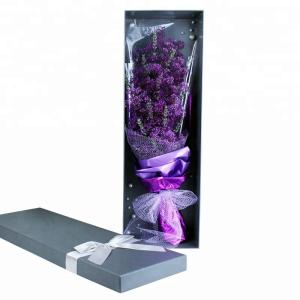 China Custom Logo Printing Handmade Paper Box , Luxury Paper Flower Box factory