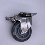 Lockable Brake SS Caster Wheel 4 Inch For Corrosive Environment