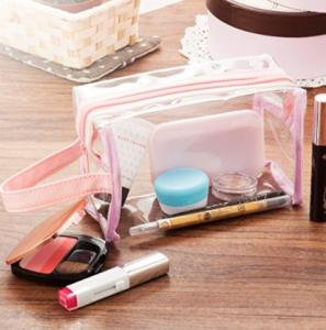 China Transparent PVC Cosmetic Bag , Makeup Clear Cosmetic Bags Compact Size factory