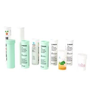 Private Label Custom Tube Vitamin C Effervescent Tablet Bottles with PP Collar