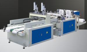 China Double Lines Shopping T Shirt Bags Making Machine factory