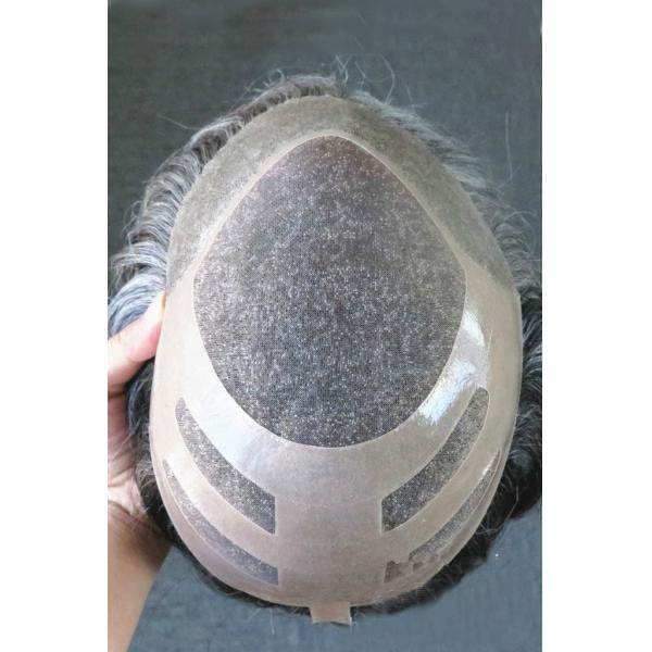 Male Wigs That Look Real Men'S Toupee Medium Hair Density Average Cap