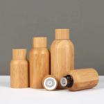 15ml 30ml 50ml Empty Bamboo Cosmetic Essential Oil Glass Bottle Screaw Cap