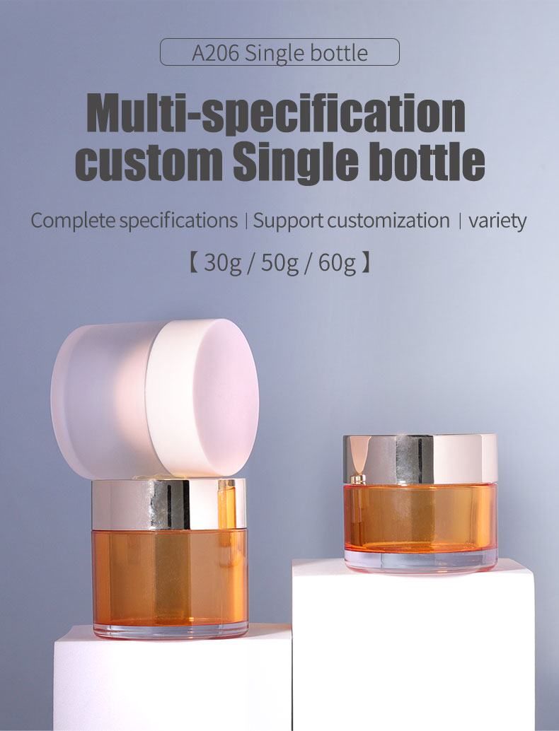 30g 50g Custom Body Butter Jars Round Plastic Jars With White Lids