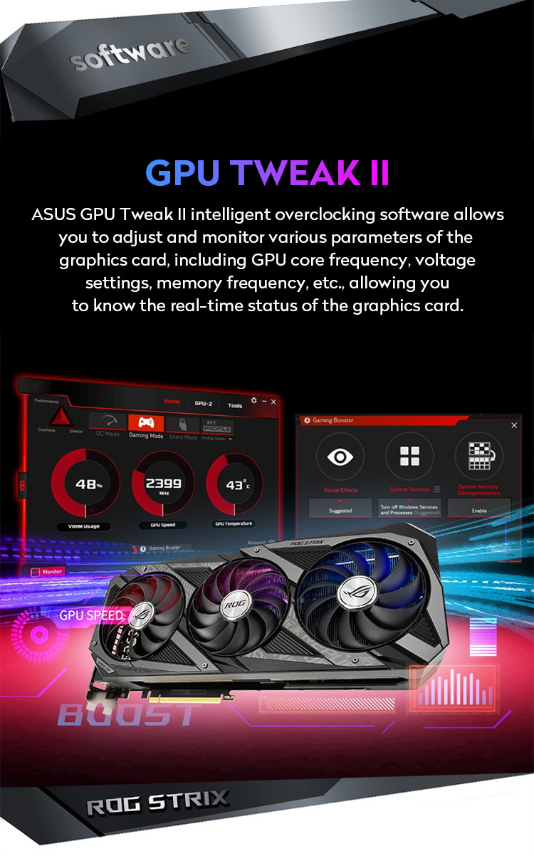 DirectX 12 Computer Graphics Card ROG-STRIX-RTX3080-O10G-GAMING ASUS Graphics Card