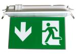 Industrial LED Plastic Green Running Man Sign Ceiling Recessed Emergency Light