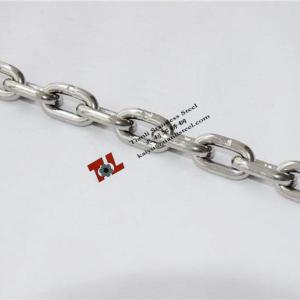 China SUS 304 316 Stainless Steel DIN766 Link Chain with dia 10mm factory