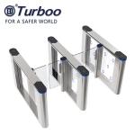 Double Swing Turnstile Gate / Stainless Steel office building Turnstile For