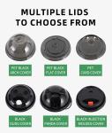 Portable Black Printed Pet Cups 20 Oz Pet Cup For Tea Drinks Milk