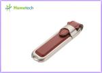Black Leather USB Flash Disk custom printing , novelty usb 2.0 pen drive with
