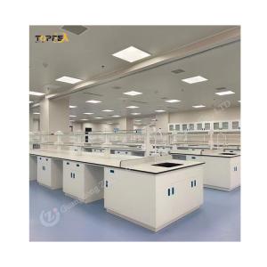 China Heavy Duty Laboratory Island Bench With 2 Doors 2 Shelves 2 Cabinets 4 Drawers Steel Wood Design factory