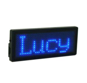 China Moving Rechargeable LED Name Sign Blue color B1236TB factory
