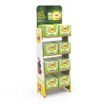 Customized Wooden Laminated Display Rack For Commercial Supermarkets Display Tea