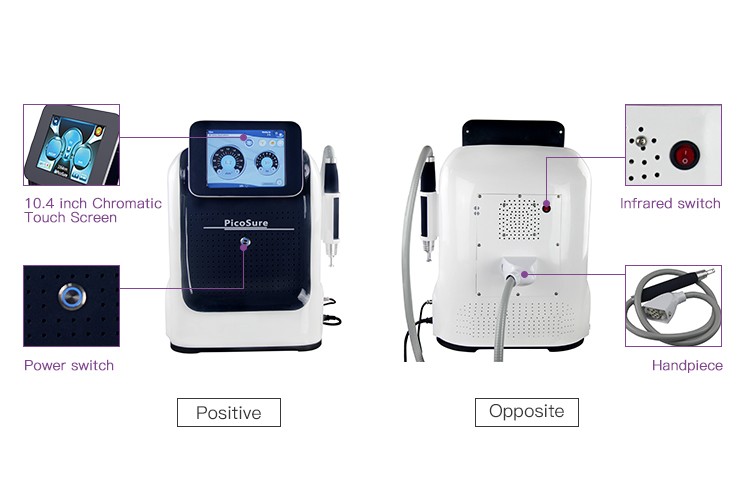 DPL 2022 Newest 1064nm 755nm 532nm Picosecond Laser Q Switched Nd Yag Laser Tattoo Remove portable pico Laser Beauty Machine