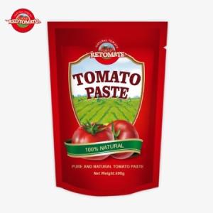 China 400g Stand-Up Sachet Tomato Paste Convenient Flavorful And Purity Range 30%-100% factory