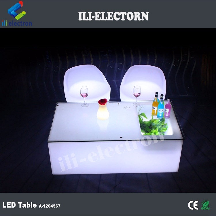Outdoor Illuminated Ice Bucket Table Color Changing Water Resistant