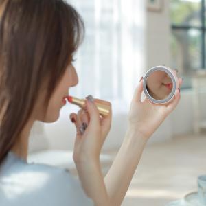 Rechargeable Handy Fan with 3 Speed Level & Makeup Mirror