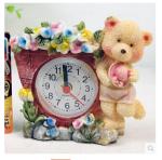 New creative gift product bear resin alarm clock toy